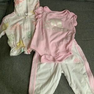 Adidas 3 piece set for Baby Girl 3M